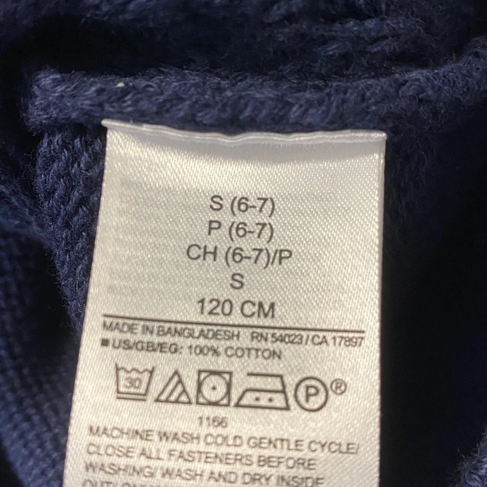 GAP shawl collar cable knit sweater youth S 6-7 fisherman Cape Cod preppy